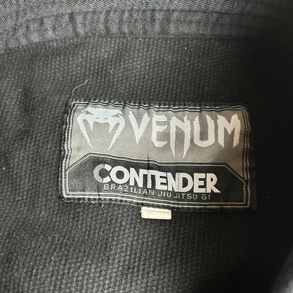 Venum Contender BJJ Gi Jacket Size A1.5 Black Pearl Weave Jiu Jitsu Kimono Top